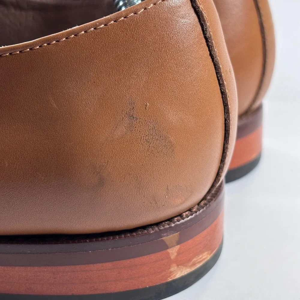 Banana Republic Men's Tan Leather Oxford Dress Shoes Lace-Up Size 10‎